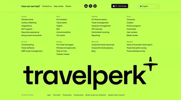 Corporate Travel Management & Business Travel Services - Landing design inspiration