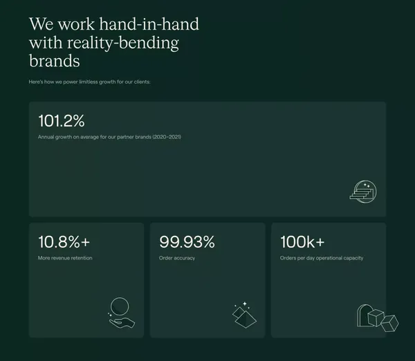 Outerspace - High-touch fulfillment & logistics - Landing design inspiration