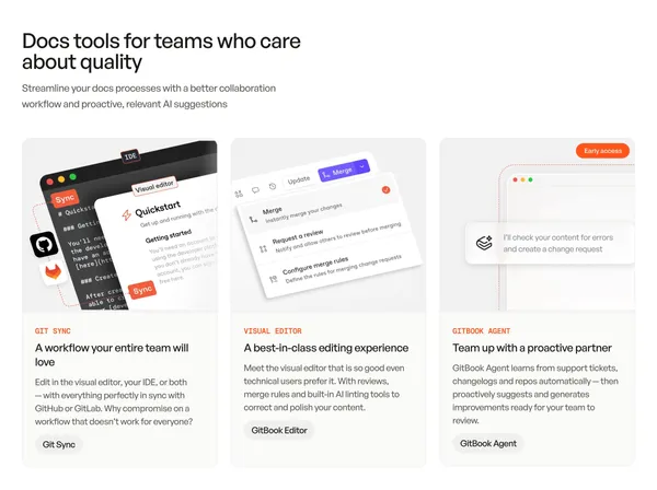 GitBook - The AI-native documentation platform - Landing design inspiration