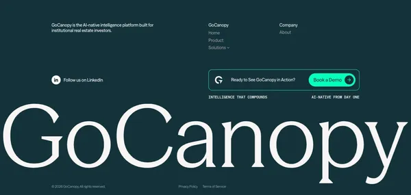 Real Estate Investment Management Platform | GoCanopy - Landing design inspiration