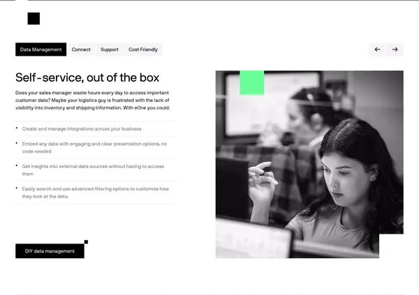 eOne Solutions - Landing design inspiration