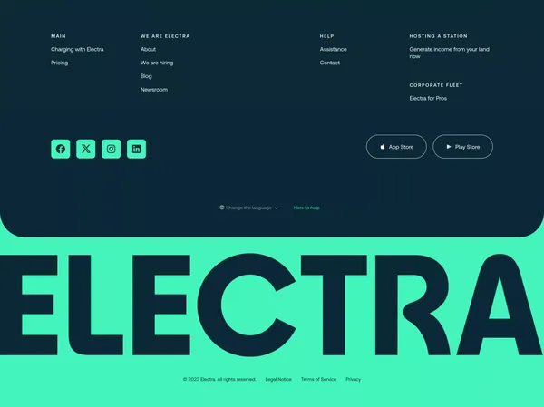 Fast charging stations and a revolutionary experience - Landing design inspiration