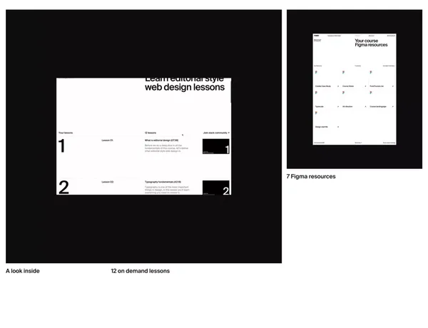 Typography in web design: Learn editorial style web design - Landing design inspiration