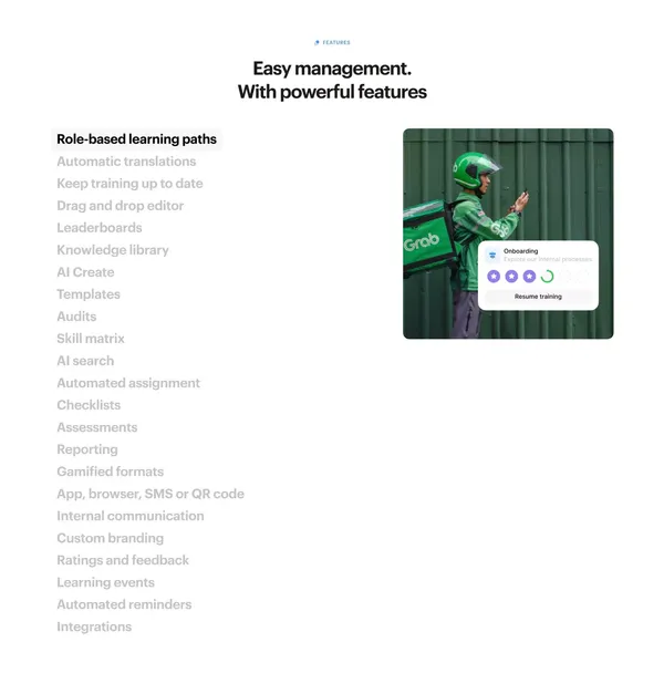 Bounti: Employee Training and Operations Platform - Landing design inspiration