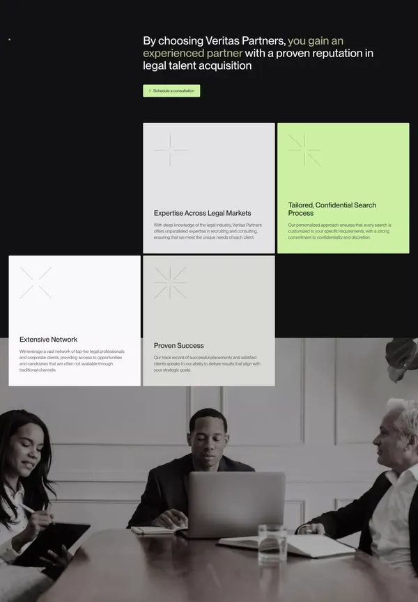 Veritas Partners - Empowering Legal Excellence - Landing design inspiration