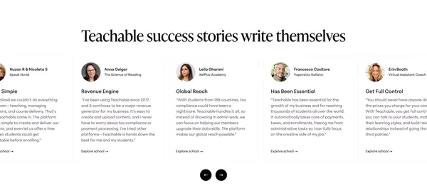 Teachable — Build & Sell Courses, Coaching,  Memberships & More - Landing design inspiration