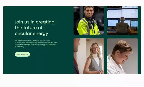 Your next partner in circular energy – Bigadan - Landing design inspiration