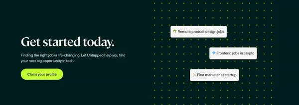 Tech Job Search and Recruiting Platform - Untapped - Landing design inspiration