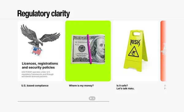 UGLYCASH - Landing design inspiration