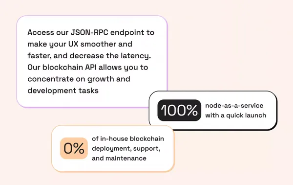 Blockchain API and Node Infrastructure - Node as a Service | RPC Fast - Landing design inspiration