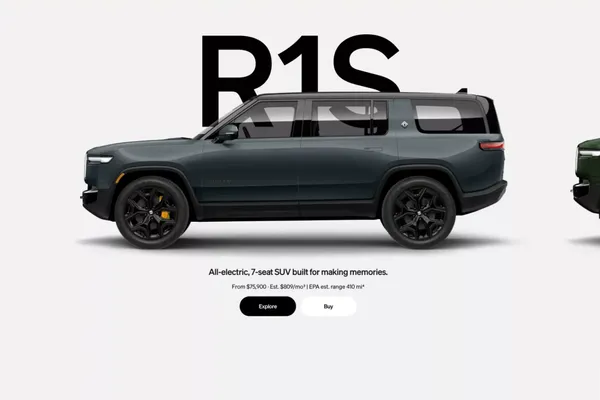 Rivian - Electric Adventure Vehicles - Landing design inspiration