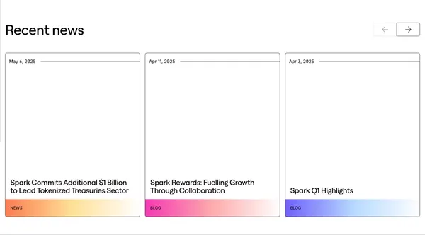 Spark: Earn on your stablecoins - Landing design inspiration