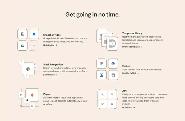 Slite - AI-powered knowledge base - Landing design inspiration