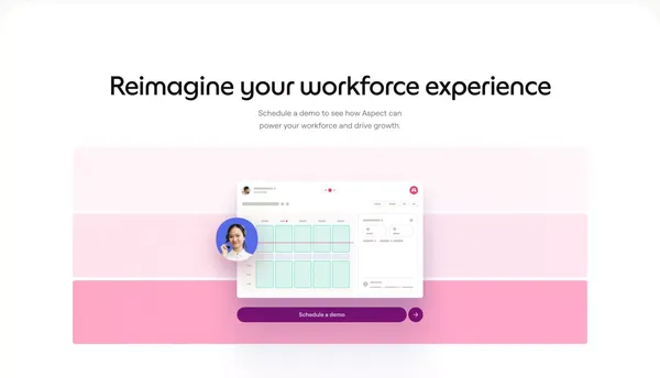 Aspect | Trusted Leaders in Workforce Engagement Management Solutions - Landing design inspiration