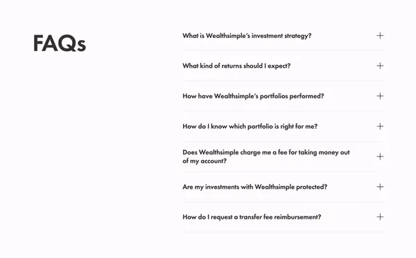 Wealthsimple: Investing, Regulated Crypto, Stocks & ETFs - Landing design inspiration