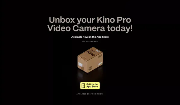 Kino — Pro Video Camera for iPhone - Landing design inspiration