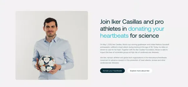 Idoven | AI-powered Cardiovascular Care - Landing design inspiration