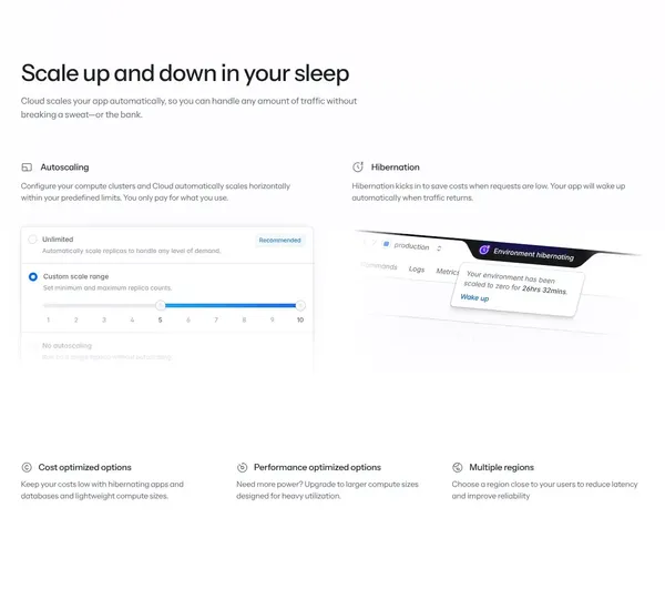Laravel Cloud - Landing design inspiration