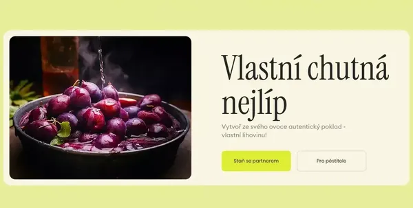 Vlastní Chutná Nejlíp | Pěstitelské pálení - Landing design inspiration
