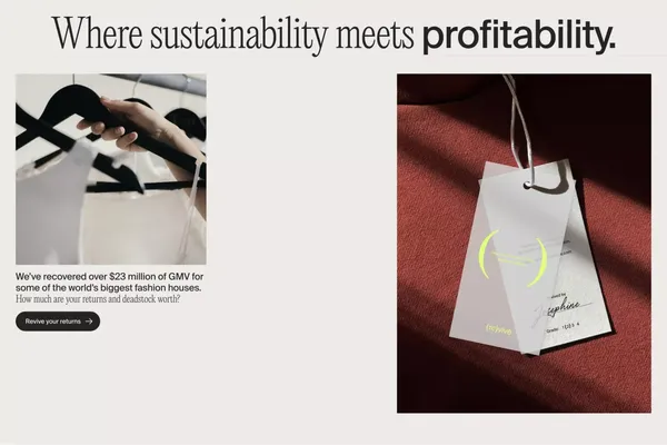 (Re)vive | Where sustainability meets profitability. - Landing design inspiration