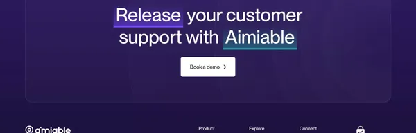 Aimiable | AI driven Customer Support Operating System - Landing design inspiration