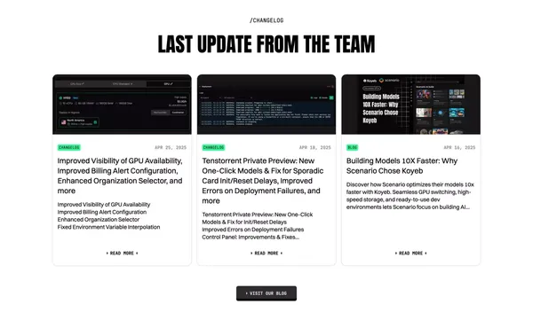Koyeb: High-performance Infrastructure for APIs, Inference, and Databases - Landing design inspiration