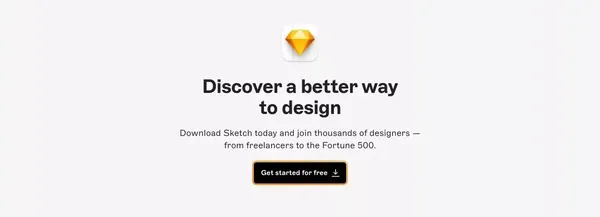 Sketch · Design, prototype, collaborate and handoff - Landing design inspiration