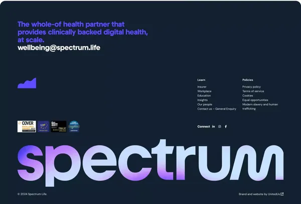 Spectrum.Life | Full spectrum care, for a full spectrum life. - Landing design inspiration