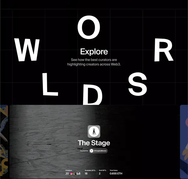 Worlds | Foundation - Landing design inspiration