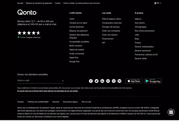 Carte X métal : la carte premium pour les pros - Landing design inspiration