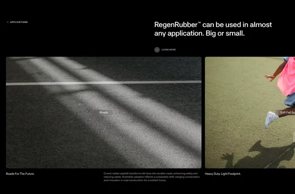 Rubber. Redefined. | Sable - Landing design inspiration