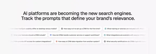 Peec AI - AI Search Analytics for Marketing Teams - Landing design inspiration