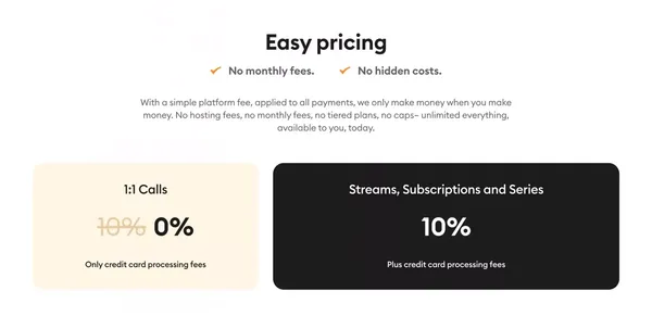 Superpeer | Home to your community with livestreams, live courses, 1:1s and more! - Landing design inspiration