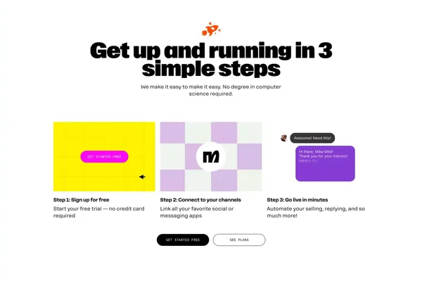 Chat Marketing Made Easy with Manychat - Landing design inspiration