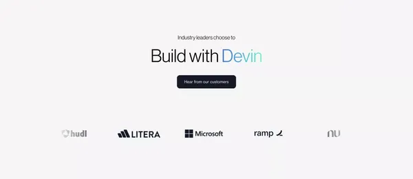 Devin - Landing design inspiration