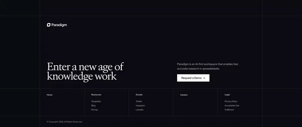 Paradigm - Landing design inspiration