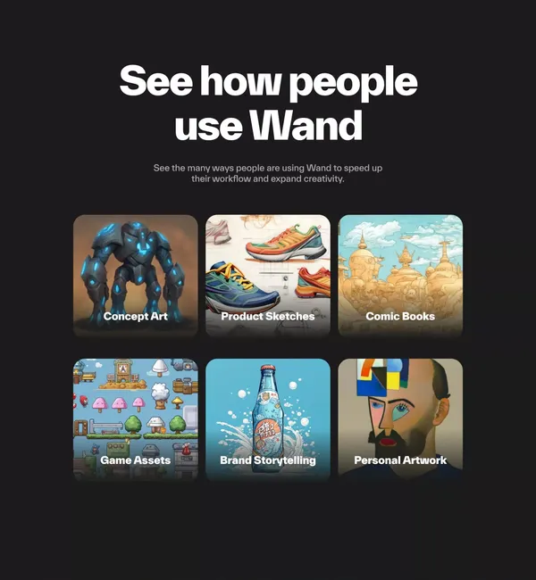 Wand – Bring your drawings to life. - Landing design inspiration