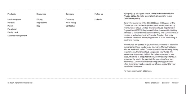 Apron | Streamline Your Invoice & Payroll Workflow - Landing design inspiration