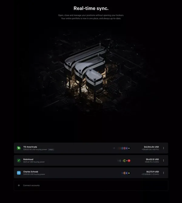 Fey: The ultimate experience for the modern investor. - Landing design inspiration