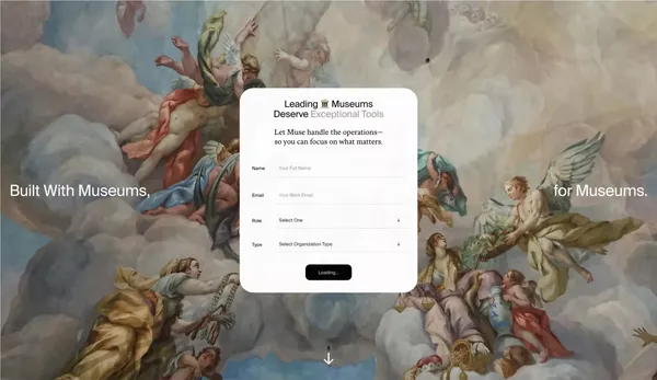 Muse – Museum Management Software - Landing design inspiration