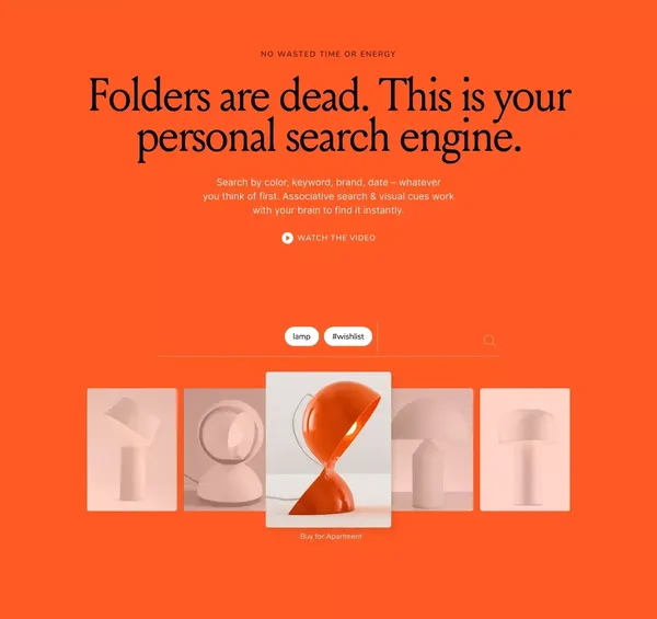 mymind is the extension for your mind. - Landing design inspiration