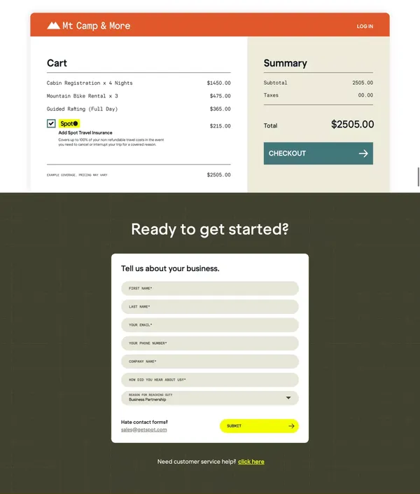 Spot Insurance | Designed for life in motion. - Landing design inspiration