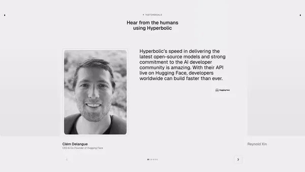 Hyperbolic – The Open-Access AI Cloud - Landing design inspiration
