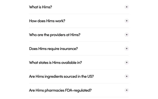 Telehealth for a healthy, handsome you | hims - Landing design inspiration