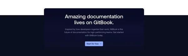 GitBook - Where technical teams document. - Landing design inspiration