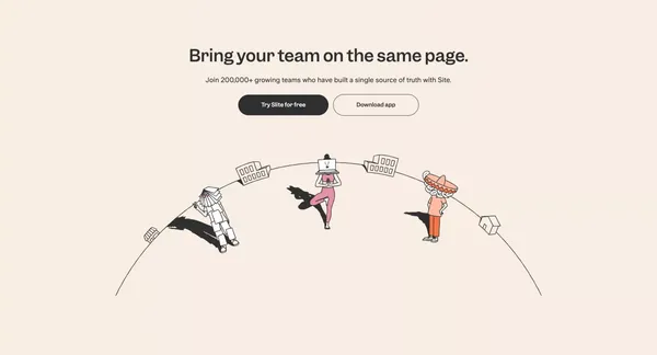 Slite - AI-powered knowledge base - Landing design inspiration