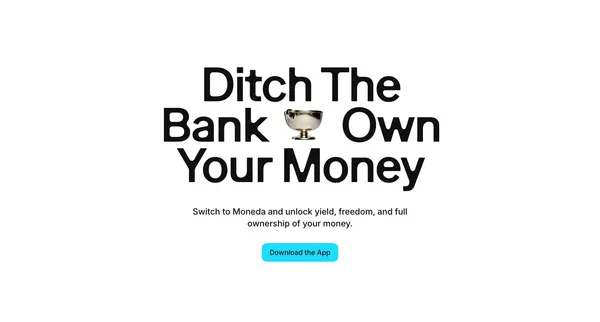 Moneda | Self-Custodial Neo Finance - Landing design inspiration