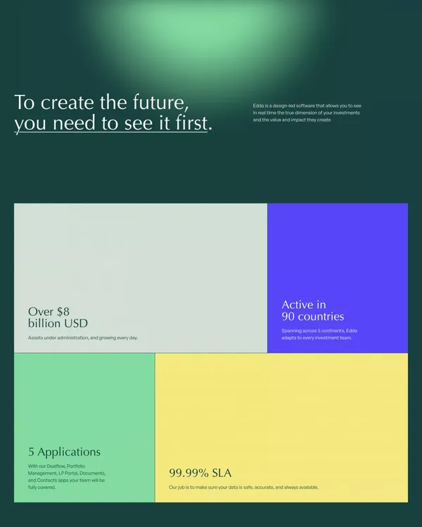 Investto create - Edda - Landing design inspiration