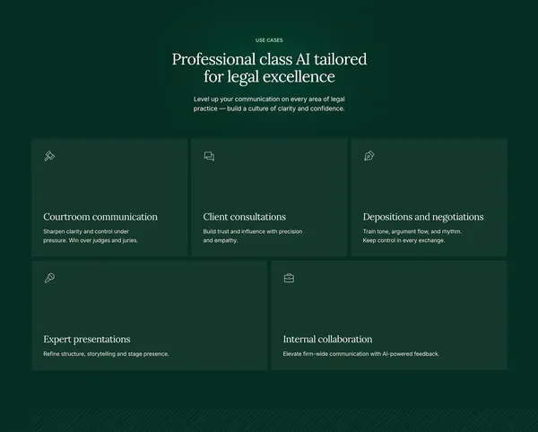 Rhetorich | Make speaking your firm's most powerful advantage - Landing design inspiration