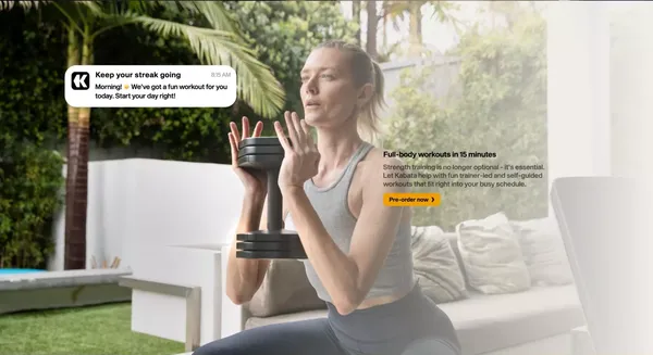 Kabata | The World's First AI-Powered Dumbbells - Landing design inspiration